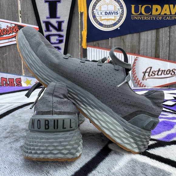 Size M7.5/W9 - NoBull Shoes Gray Ripstop Runner Training Gym Sneakers‎ CrossFit - Picture 6 of 9